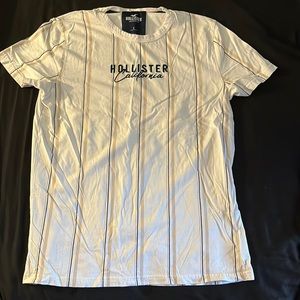 Mens hollister T-shirt, color-white, SIZE SMALL